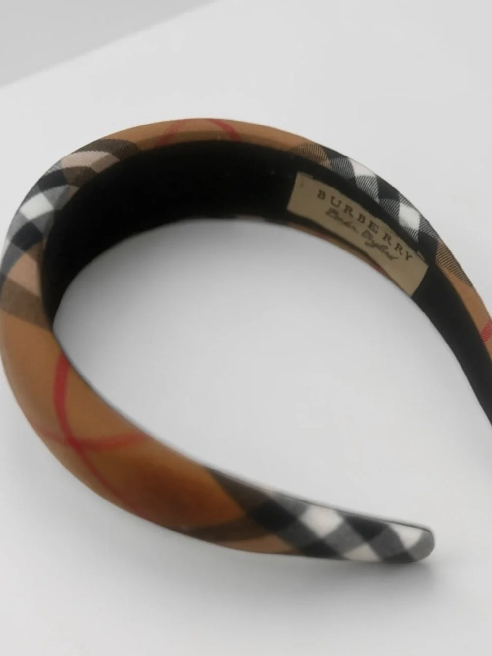 Burberry Vintage Classic Plaid Padded Headband - Brown Pattern - Picture 5 of 7